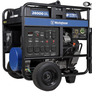 Westinghouse WGen28000 28000-Watt Portable Gas Generator with Remote Electric Start and CO Sensor
